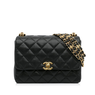 Chanel Bag Chanel Coco First flap bag in black cross body Caviar Leather timeles  | eBay | eBay UK