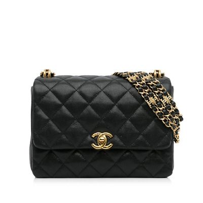 Chanel Bag Chanel Coco First flap bag in black cross body Caviar Leather timeles  | eBay | eBay UK
