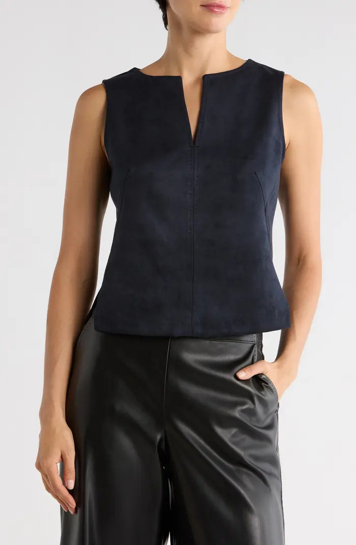 MAX STUDIO Sleeveless Faux Suede Top | Nordstromrack | Nordstrom Rack