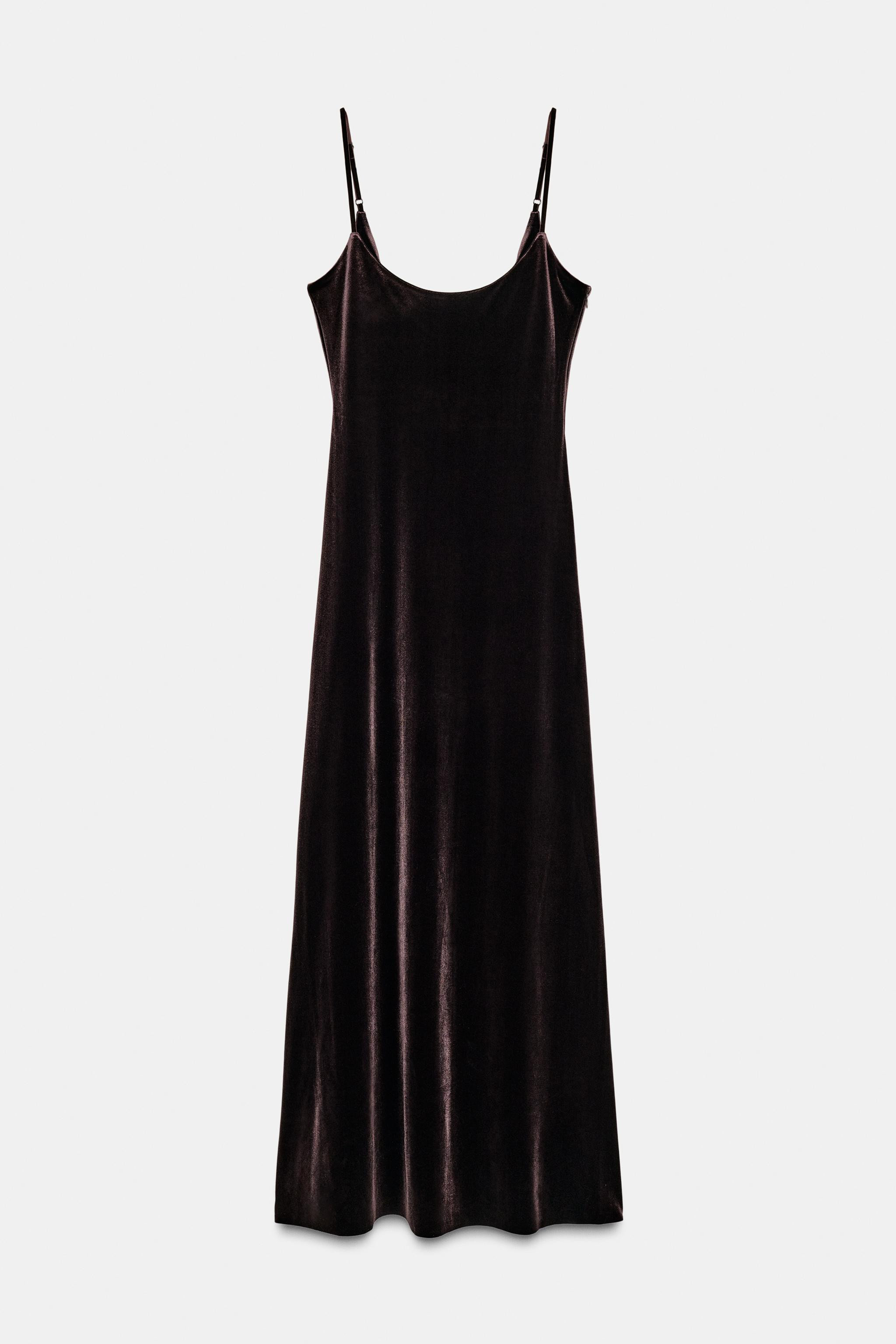 LONG VELVET DRESS | Zara UK