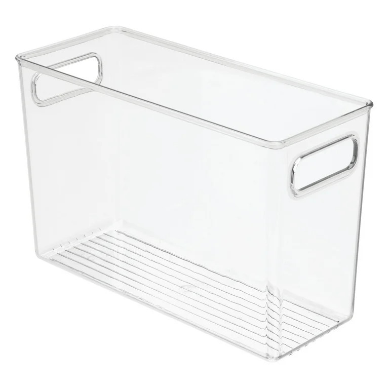 iDesign Plastic Kitchen Cabinet Organizing Bin, 12" L X 5" W, Clear | Walmart (US)