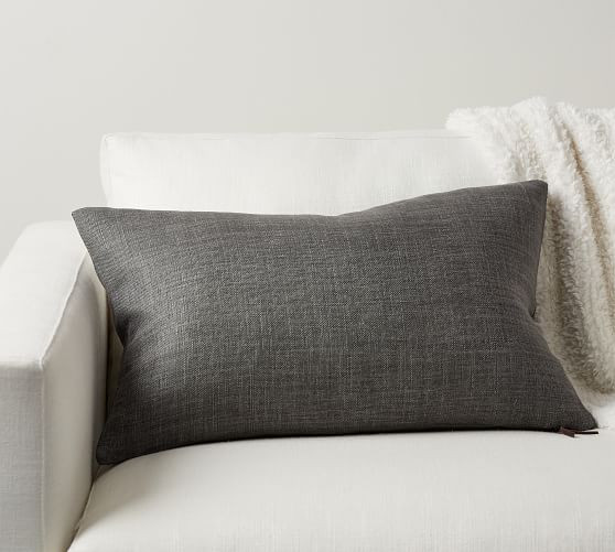 Belgian Linen Lumbar Pillow | Pottery Barn (US)