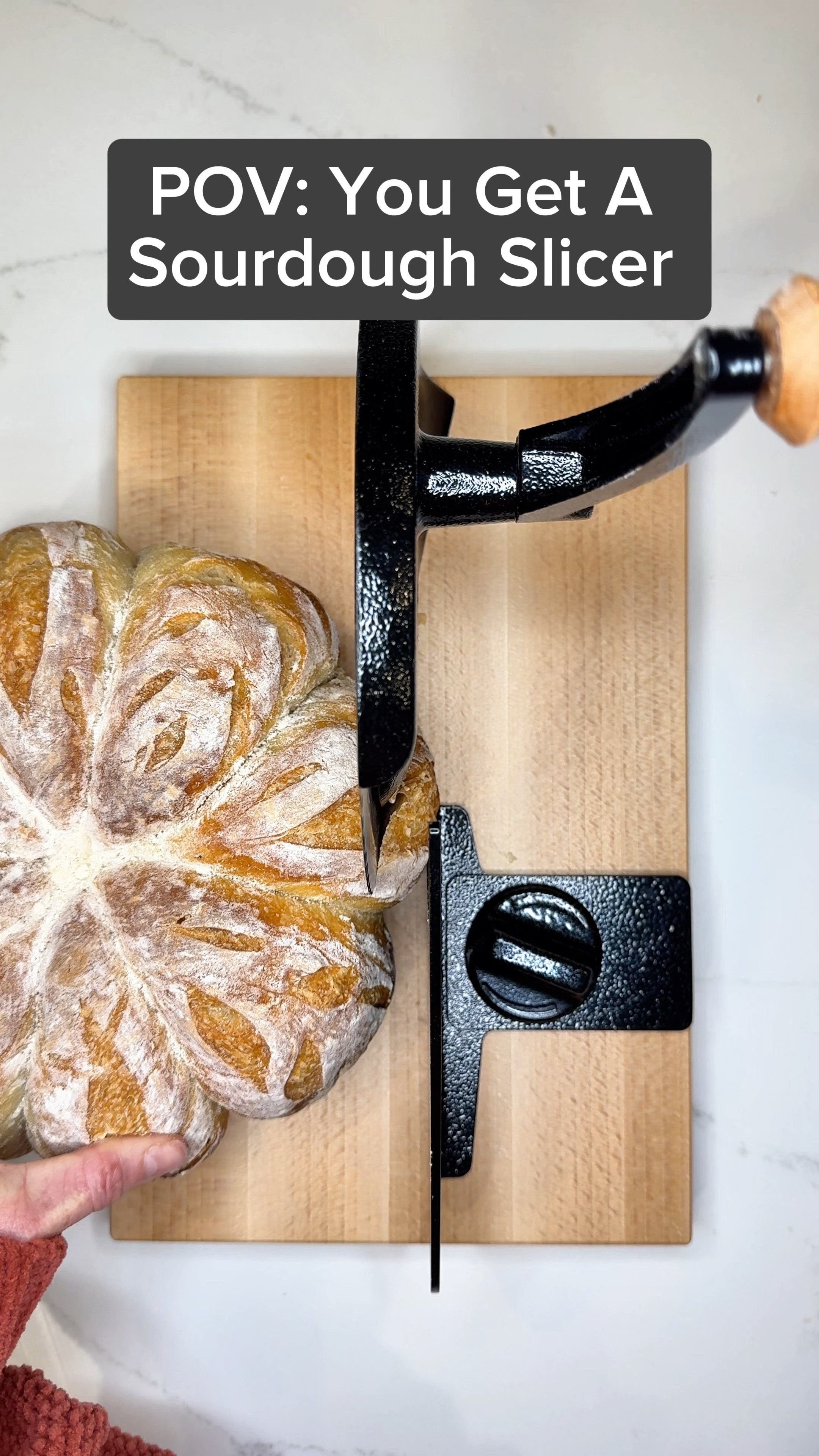 POV: You got a sourdough circular saw slicer 🤗

If you're serious about sourdough, this is a must have! I swear that it's 10x better than a bread knife, evidently you don't run the risk of crushing the bread or cutting uneven slices. 

#LTKGiftGuide #LTKHome #LTKHoliday