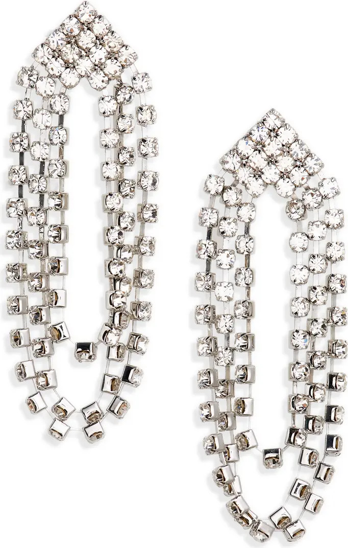 Panacea Crystal Embellished Draped Drop Earrings | Nordstrom | Nordstrom