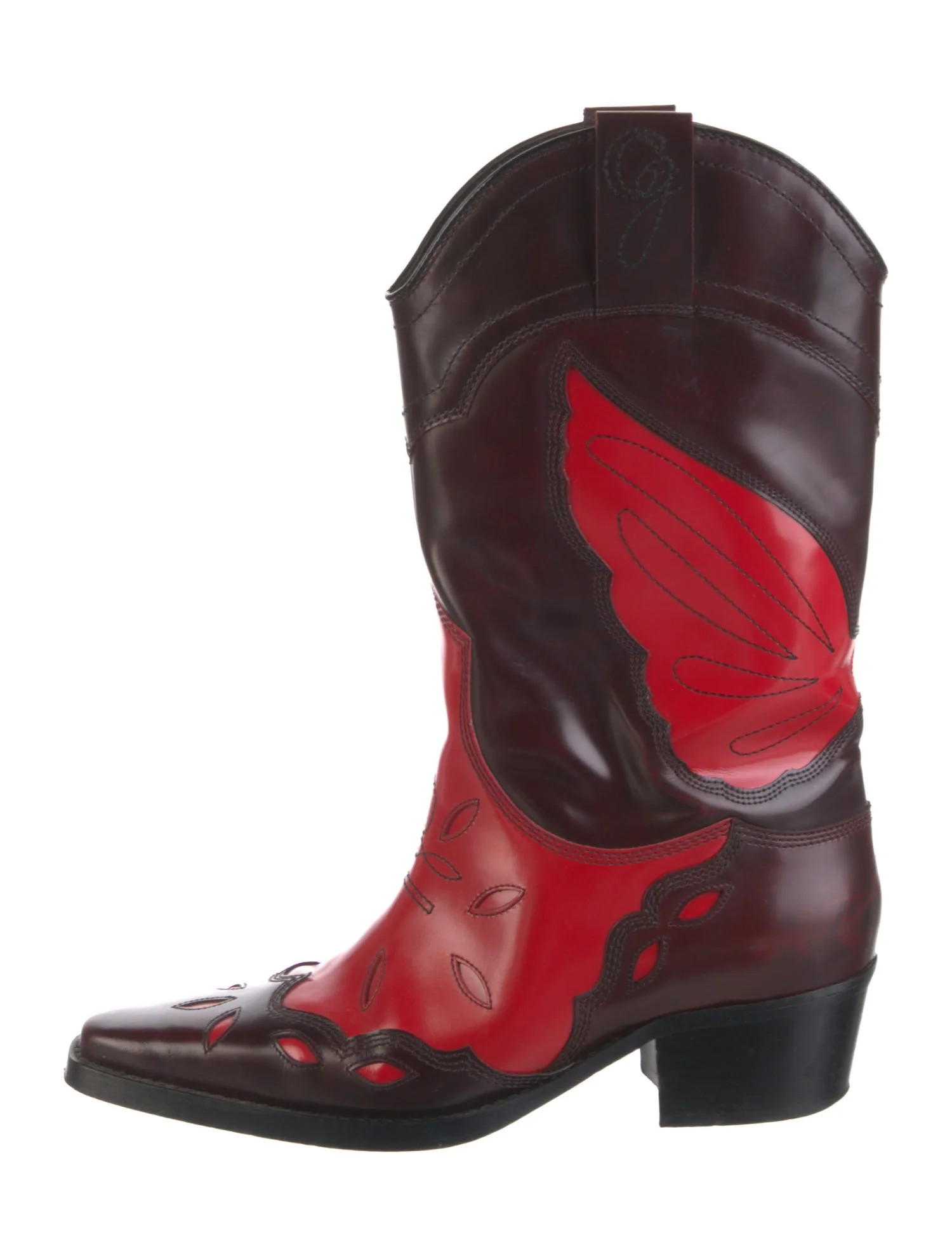 Leather Printed Western Boots | The RealReal