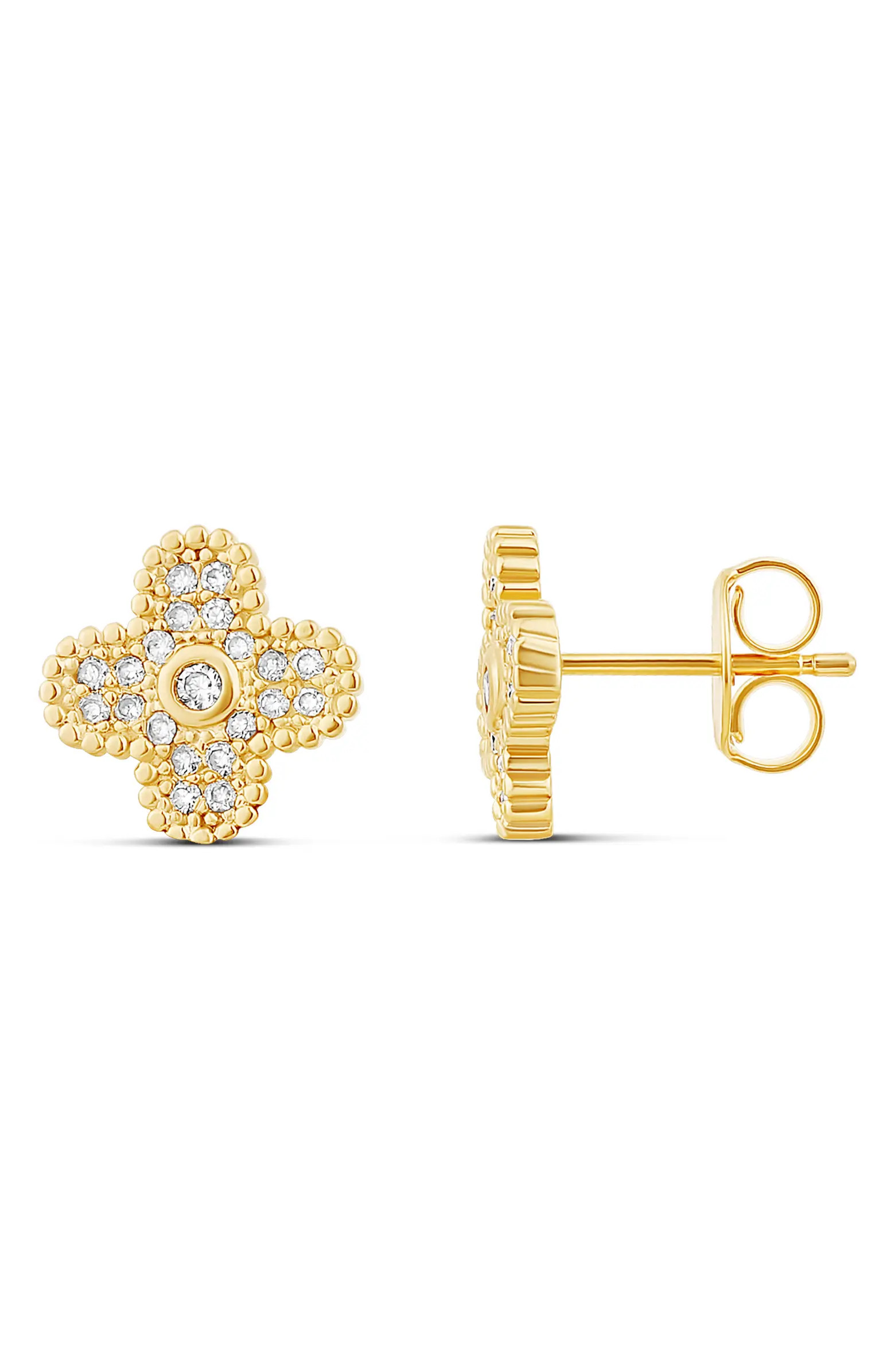 SHYMI Pavé Clover Stud Earrings | Nordstrom | Nordstrom
