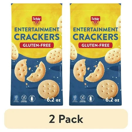 (2 pack) Schar Gluten Free Entertainment Crackers with Sea Salt, Paper Packet, 6.2 oz | Walmart (US)