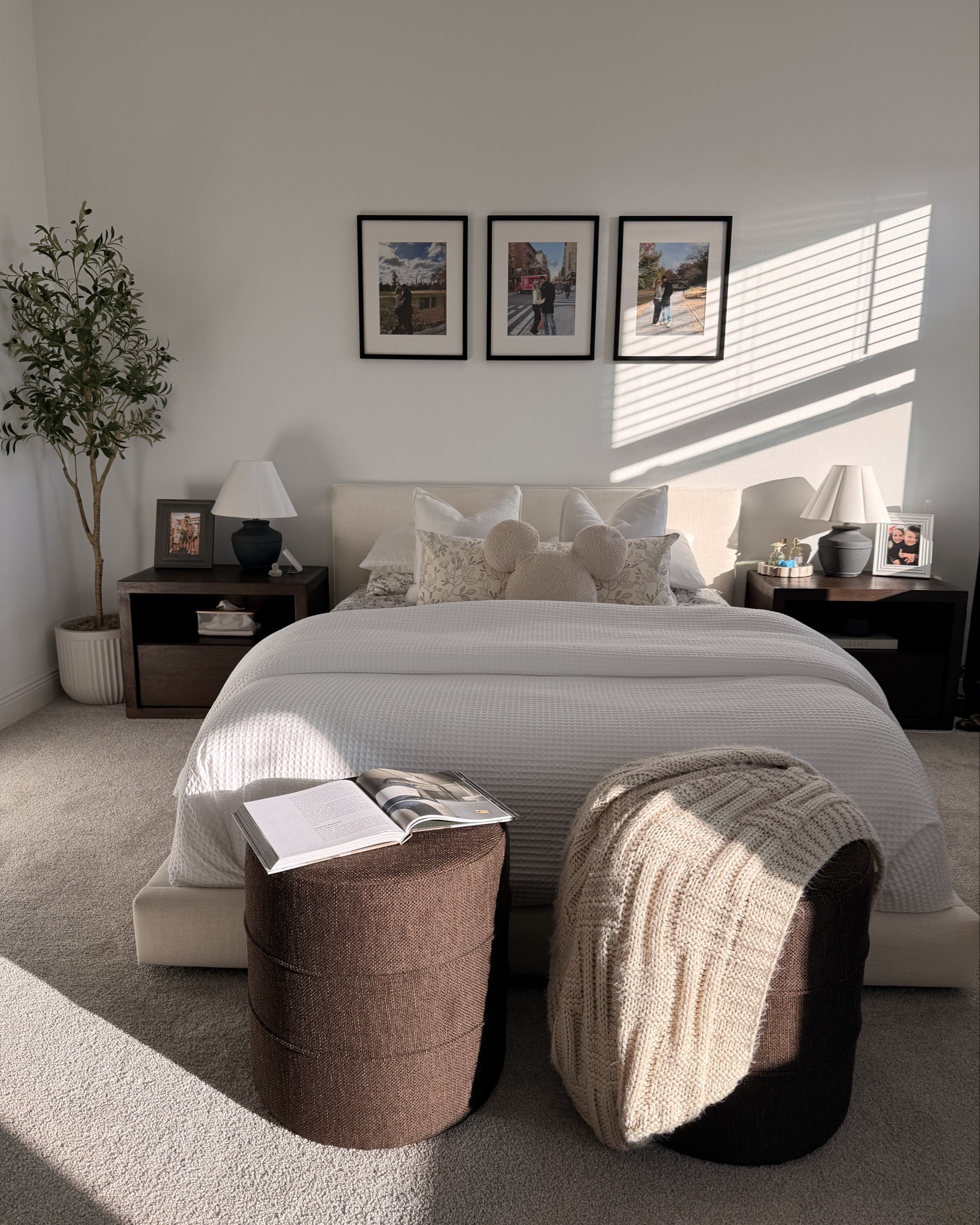 Fresh bedding is one of the best feelings. I went from the warm and cozy vibe to hints of spring because when there are no physical seasons anymore in FL like NY, I just make my own. ☀️💕

#bedding #bedroomdecor 

#LTKSeasonal #LTKHome #LTKU