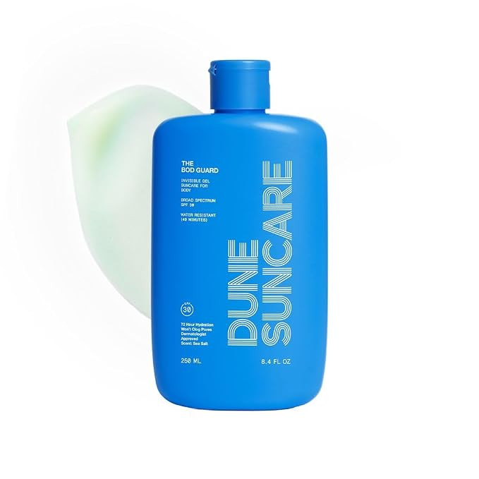 DUNE The Bod Guard Invisible Gel Body Sunscreen SPF 30, Broad Spectrum Sun Block, Clear No White ... | Amazon (US)