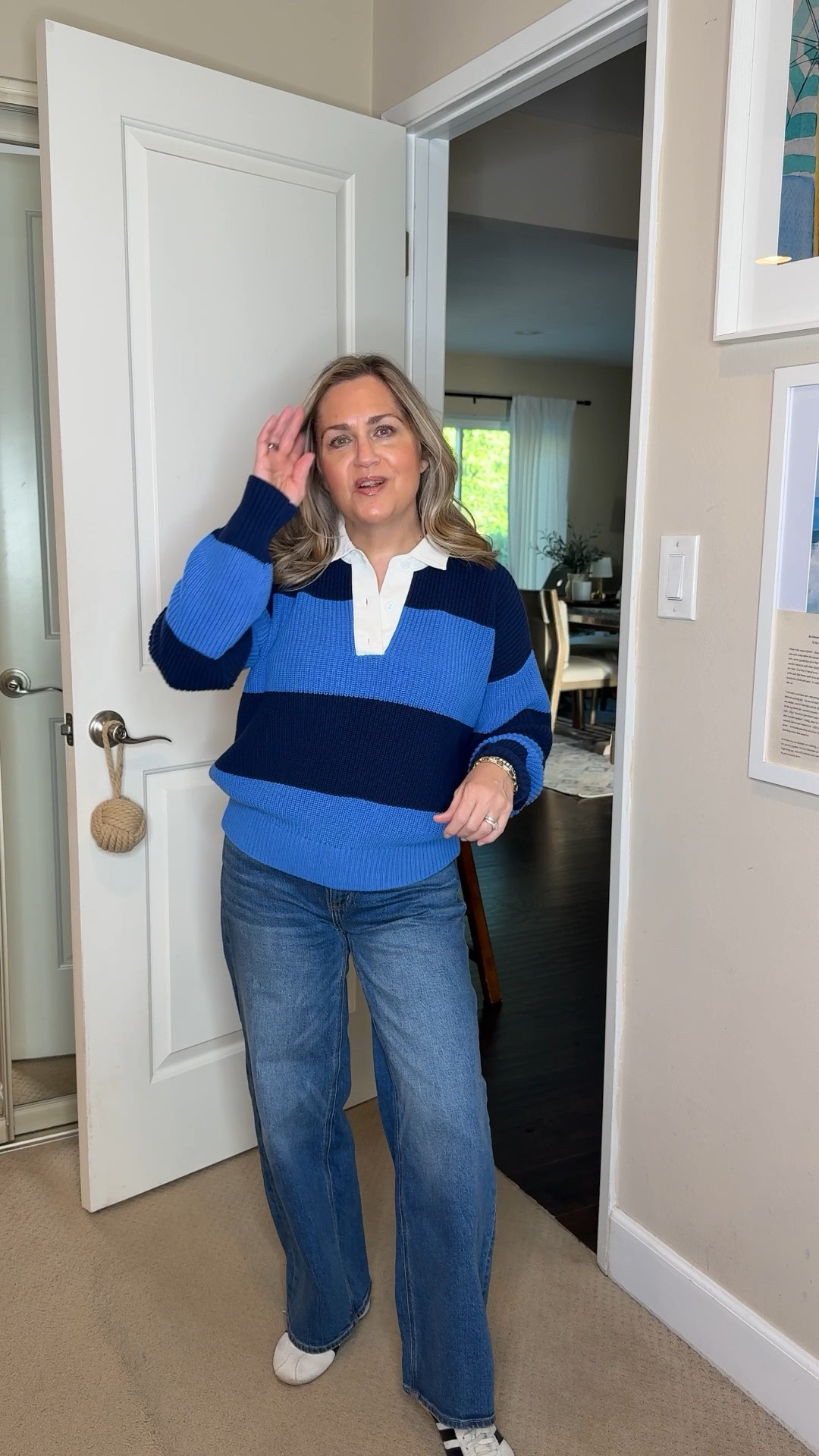 I’m loving this modern take on a rugby! Give me all the 90s vibe with a little bit of California casual/cool. On sale for $45  


#LTKOver40 #LTKPetite #LTKootd