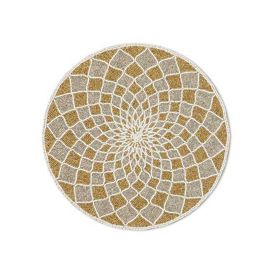 Kaleidoscope Gold & Silver Beaded Placemat | MacKenzie-Childs