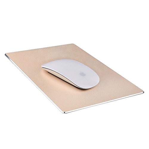 Mouse Pad, Qcute 9.18" 6.11" Gaming Aluminum Mouse Pad W Non-Slip Rubber Base & Micro Sand Blasting  | Amazon (US)