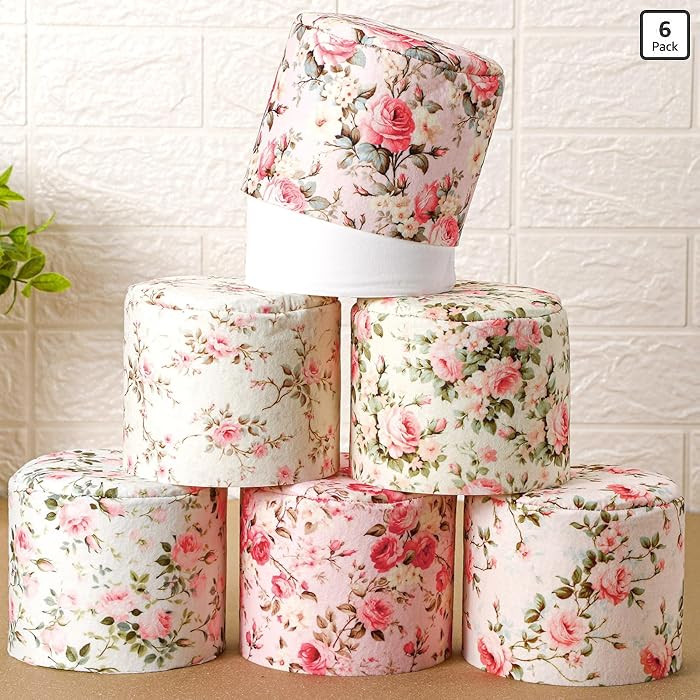 Hoolerry 6 Pcs Decorative Toilet Paper Roll Cover Fit regular Roll Within 4.3 x 5.1'' Reusable Fe... | Amazon (US)