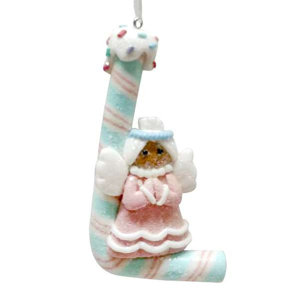 Mrs. Claus' Bakery Monogram Candy Cane Claydough Ornament, L | At Home