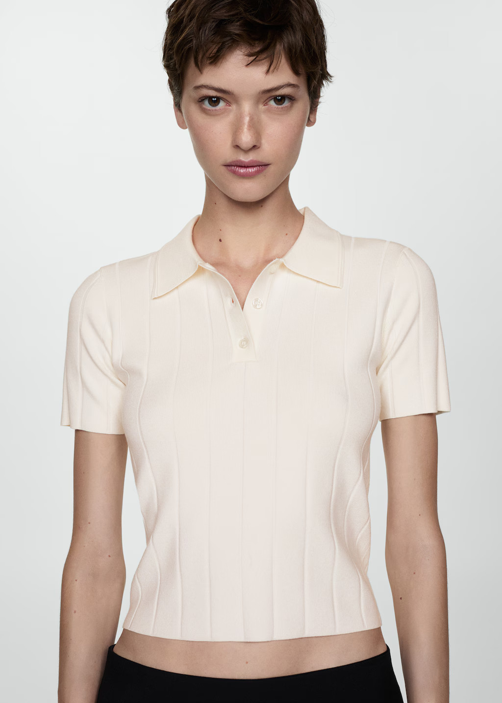 Polo-neck t-shirt | MANGO (US)