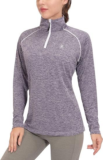Little Donkey Andy Women's Long Sleeve Running Shirts Workout Gym Sports T-Shirt Quick Dry | Amazon (US)