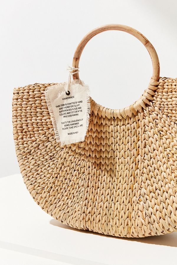 Half-Moon Straw Tote Bag | Urban Outfitters (US and RoW)