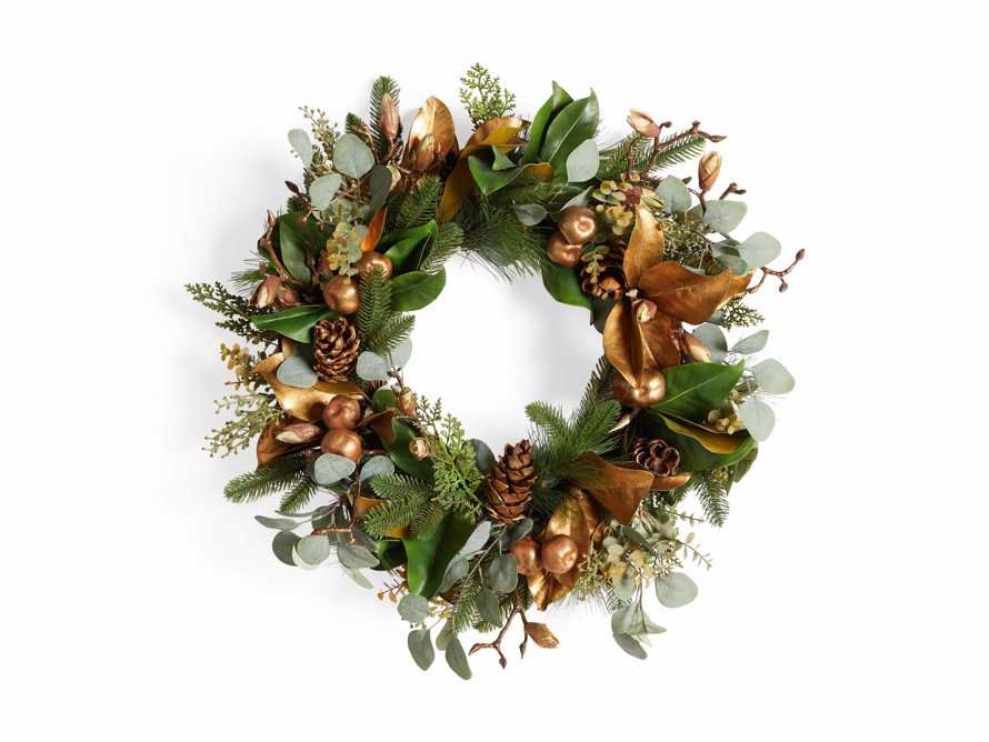 Faux Golden Mix Wreath | Arhaus