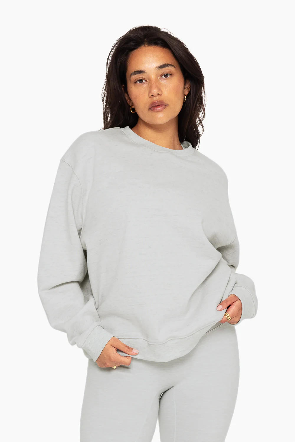 HEAVYWEIGHT SWEATS CREWNECK - HEATHER GREY | SET Active
