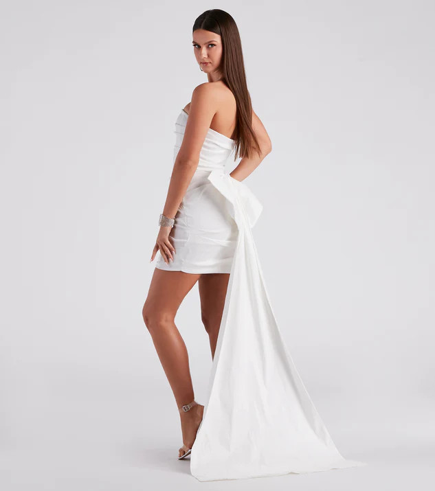 Lucy Taffeta Bow Mini Party Dress | Windsor Stores