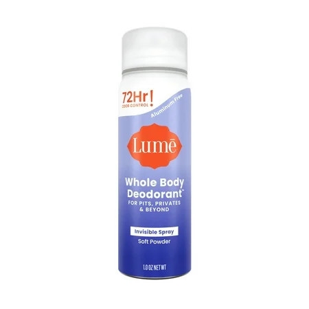 Lume Whole Body Women’s Deodorant - Trial Size Spray Deodorant - Aluminum Free - Soft Powder - 1.0oz | Walmart (US)