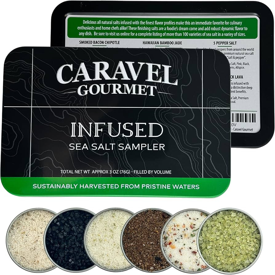 Infused Sea Salt Sampler Set, Finishing Salt for Seasoning, Gourmet Cooking Gift and Spice Variet... | Amazon (US)