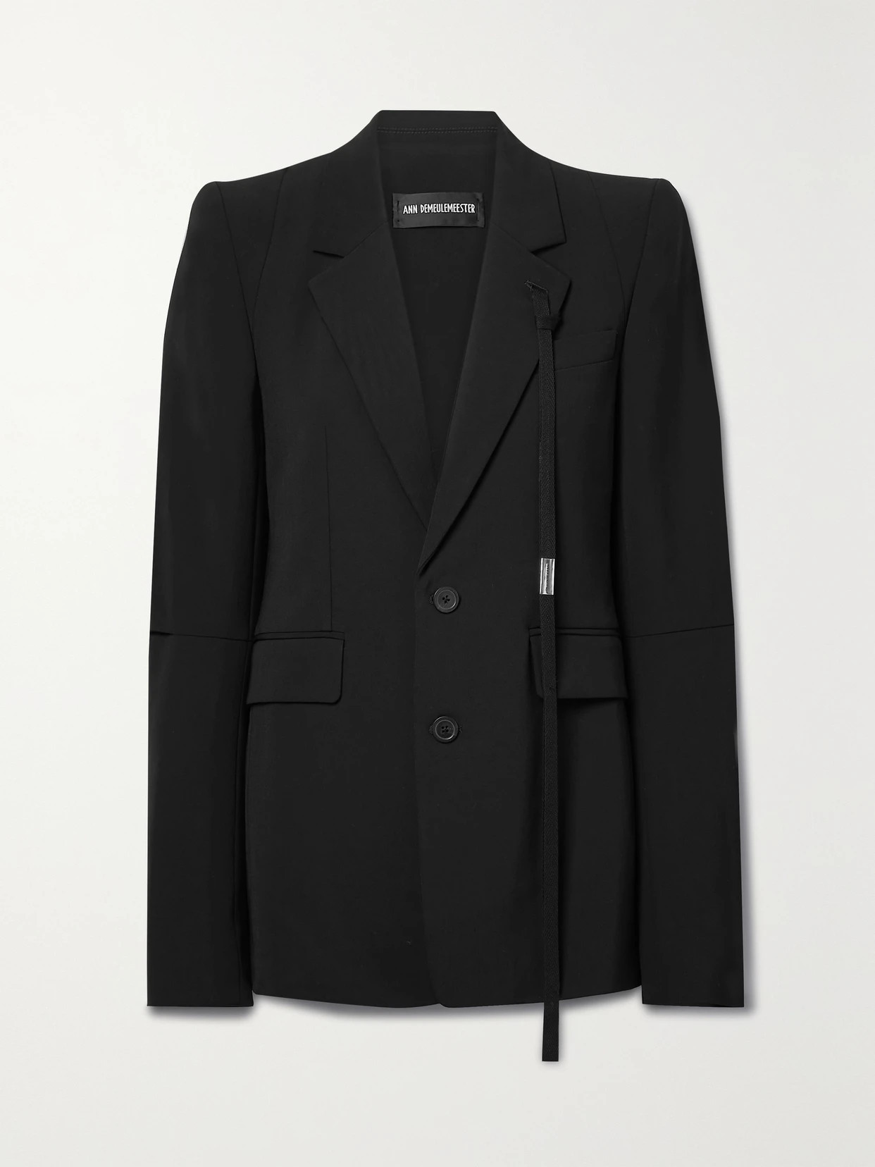 ANN DEMEULEMEESTER - Rachele Twill Blazer - Black | NET-A-PORTER (UK & EU)