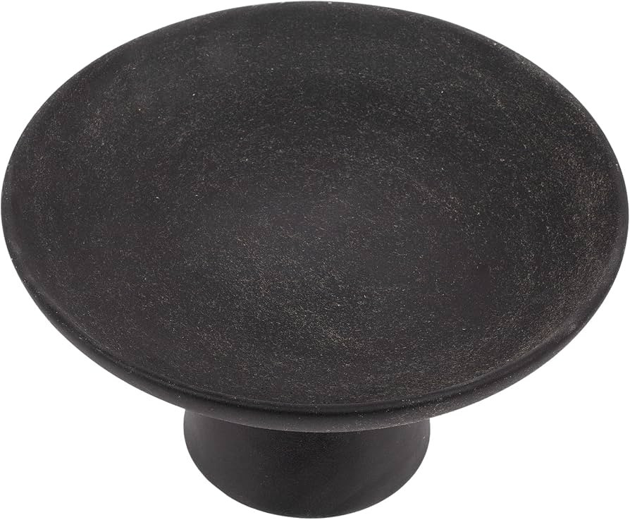 Matte Black Pedestal Bowl, Textured Matte Black,Cylindrical Footed, Natural and Minimalist Style,... | Amazon (CA)