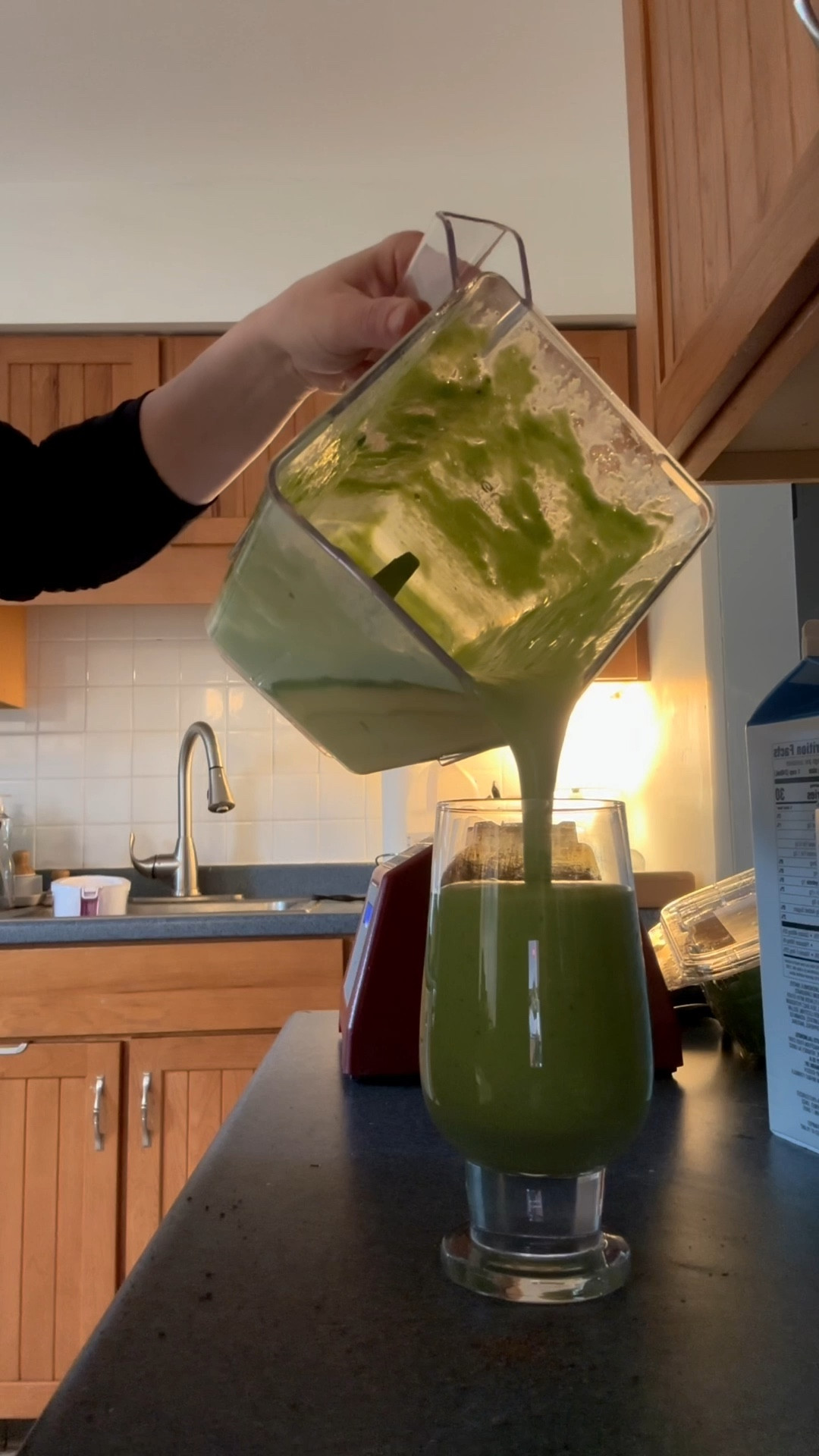 One of my goals this year is to be a bit more gut-healthy. Why? Because a 37 year old gut doesn’t look quite like a 23 year old gut any more. 
I’m not really hungry in the morning but need something to hold me over at school. I figured if I made breakfast and lunch gut healthy, I could keep our family dinners basically the same (three kids need more than just greens and grilled chicken every night for dinner).

These smoothies have been great for busy mornings, holding me over, and starting my day off on a healthy foot. Read on for recipies!

Green smoothie: 
Spinach, frozen pineapple, frozen mango, almond milk, banana, plain Greek yogurt, and chia seeds

Berry smoothie (my fave):
Frozen strawberries, frozen blueberries, spinach, almond milk, Greek yogurt, orange juice, tsp vanilla, chia seeds

Peanut butter/banana smoothie:
This one is only good if it’s really cold so use frozen banana, peanut butter, Greek yogurt, almond milk, flaxseed, maple syrup, cinnamonn