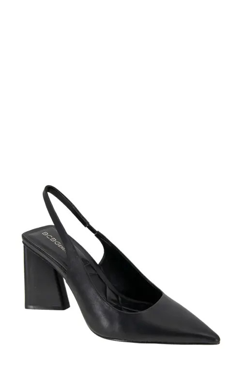 bcbg Trina Pointed Toe Slingback Pump in Black at Nordstrom, Size 8 | Nordstrom