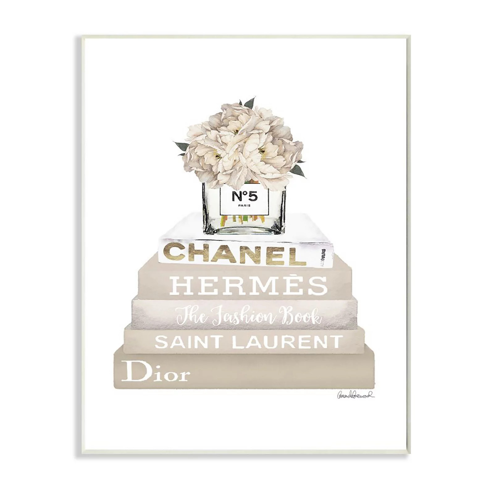Stupell Home Decor High Fashion Bookstack Wall Plaque Art, Beig/Green, 12.5X18.5 | Kohl's