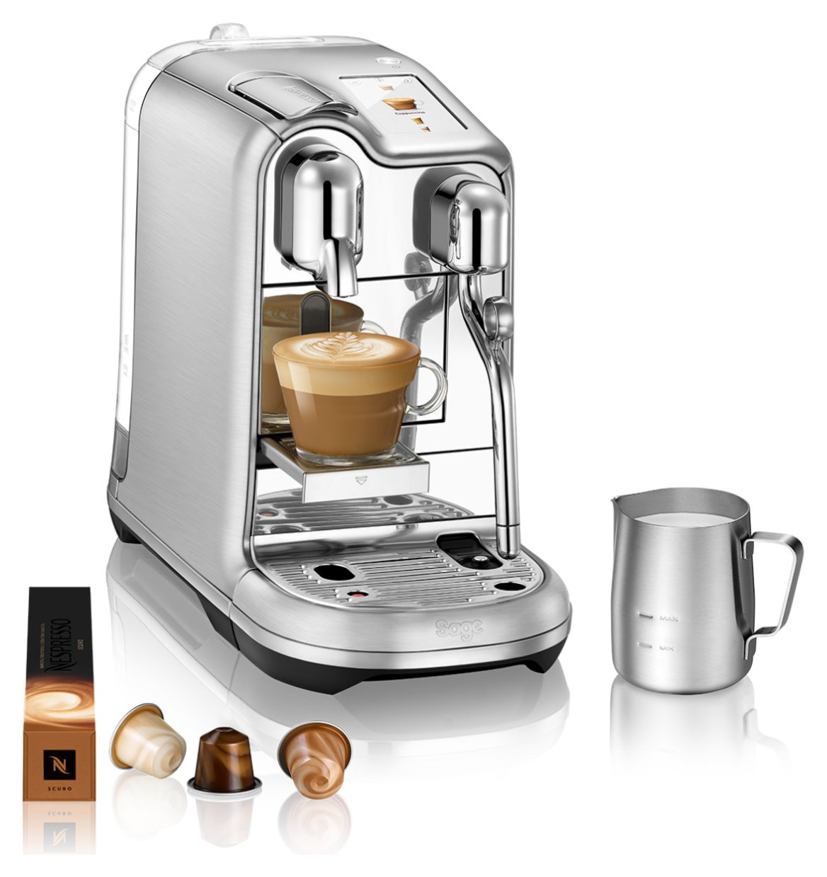 Sage Nespresso Pro Pod Coffee Machine - Stainless Steel | argos.co.uk