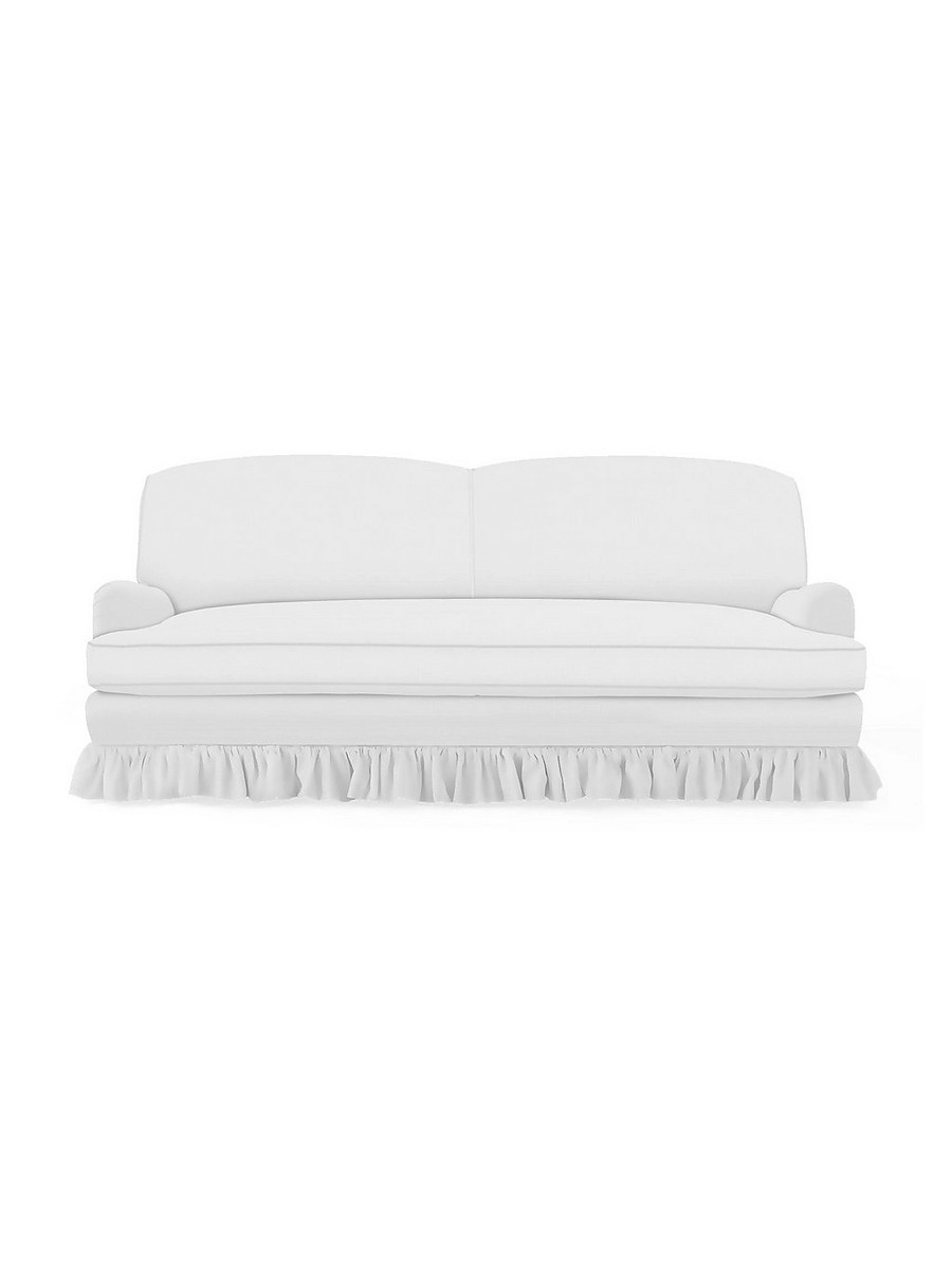Miramar English Roll Arm Sofa with Ruffle Skirt | Serena and Lily