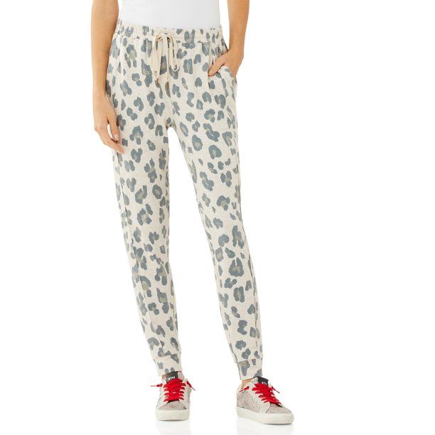 Scoop Women's Animal Printed Joggers with Front Seaming | Walmart (US)