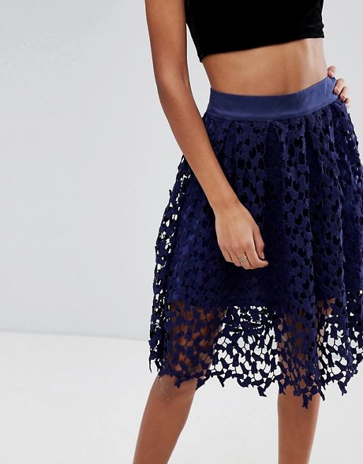 Love Triangle Cutwork Lace Prom Skirt | ASOS US