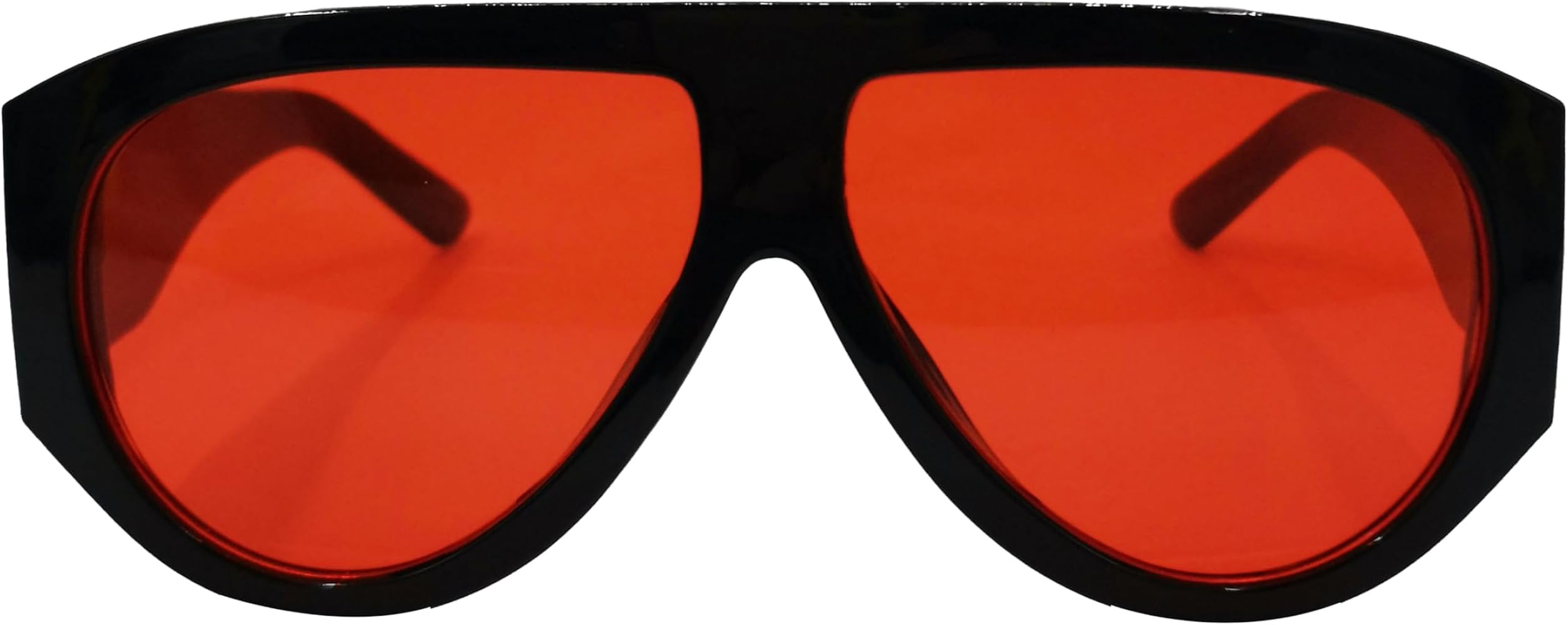VIGUEUR Retro Aviator Sunglasses - Vintage Designer Sun Glasses, Black and Red | Amazon (US)