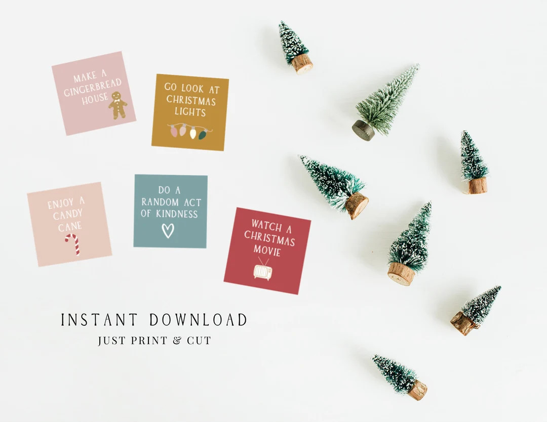 Christmas Advent Calendar Printable the Perfect Holiday - Etsy | Etsy (US)