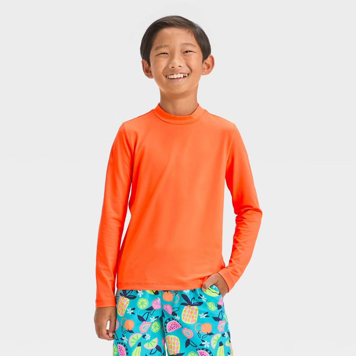 Boys' Long Sleeve Solid Rash Guard Top - Cat & Jack™ | Target
