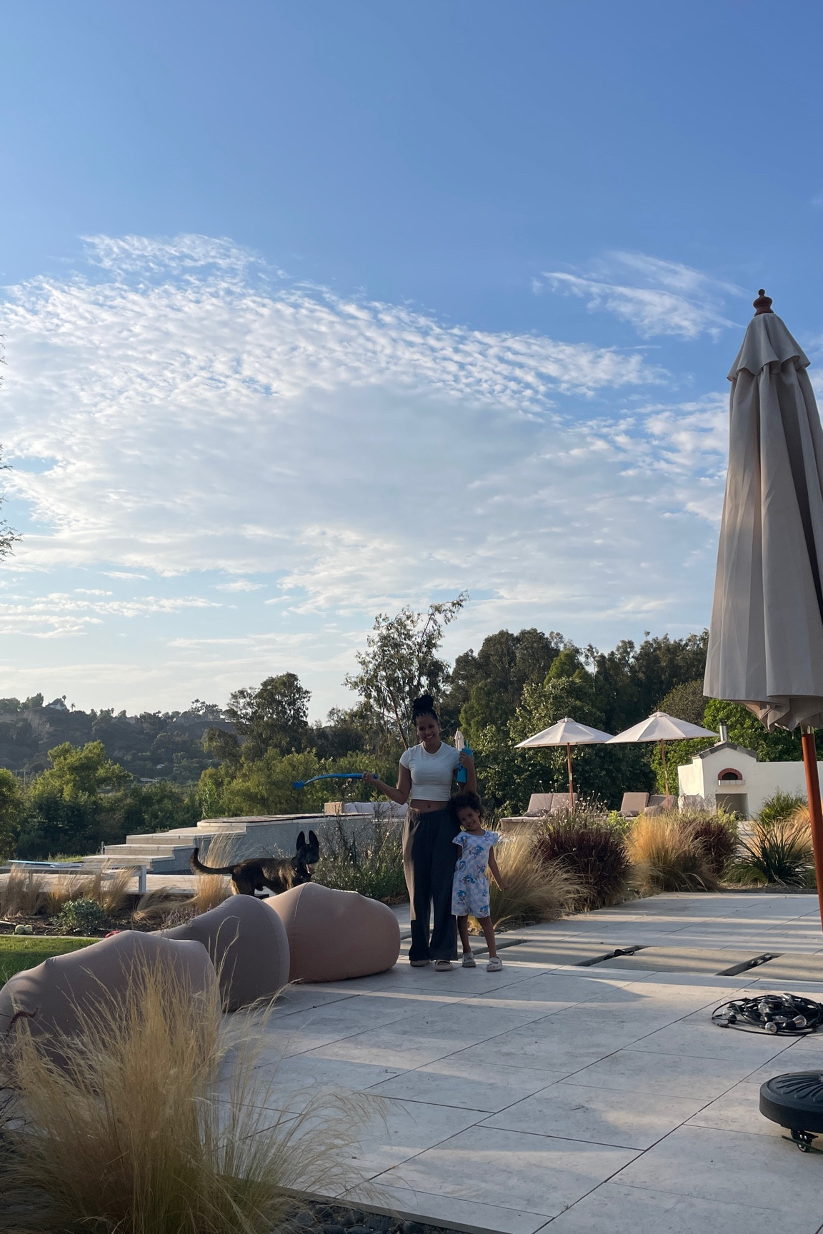 Outdoor patio chairs and inflatable  chairs beige patio umbrella 

#LTKHome #LTKSeasonal #LTKFamily