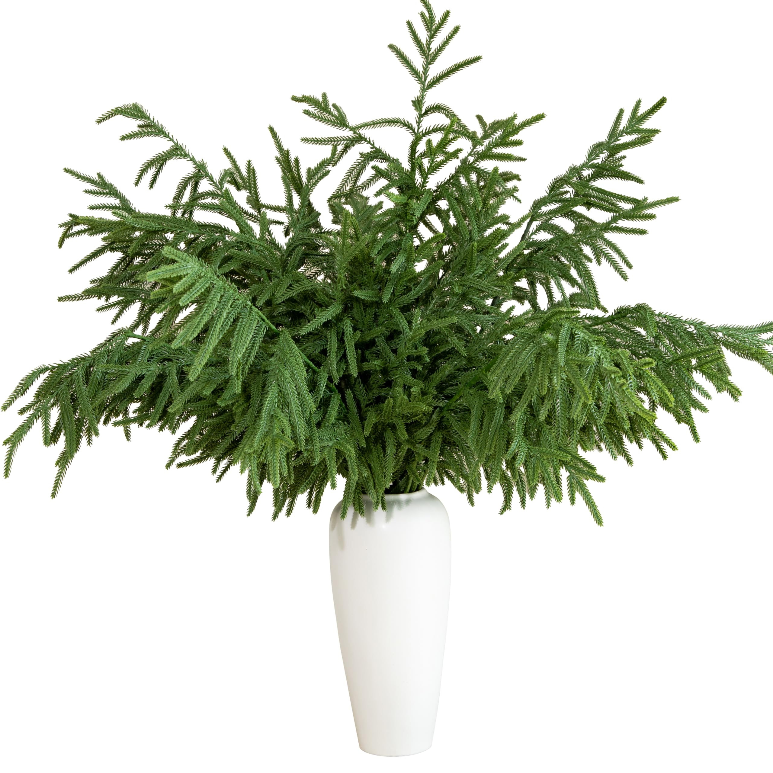 10 Pcs 36 Inch Artificial Norfolk Pine Stems Faux Christmas Greenery Evergreen Pine Branches Real... | Amazon (US)