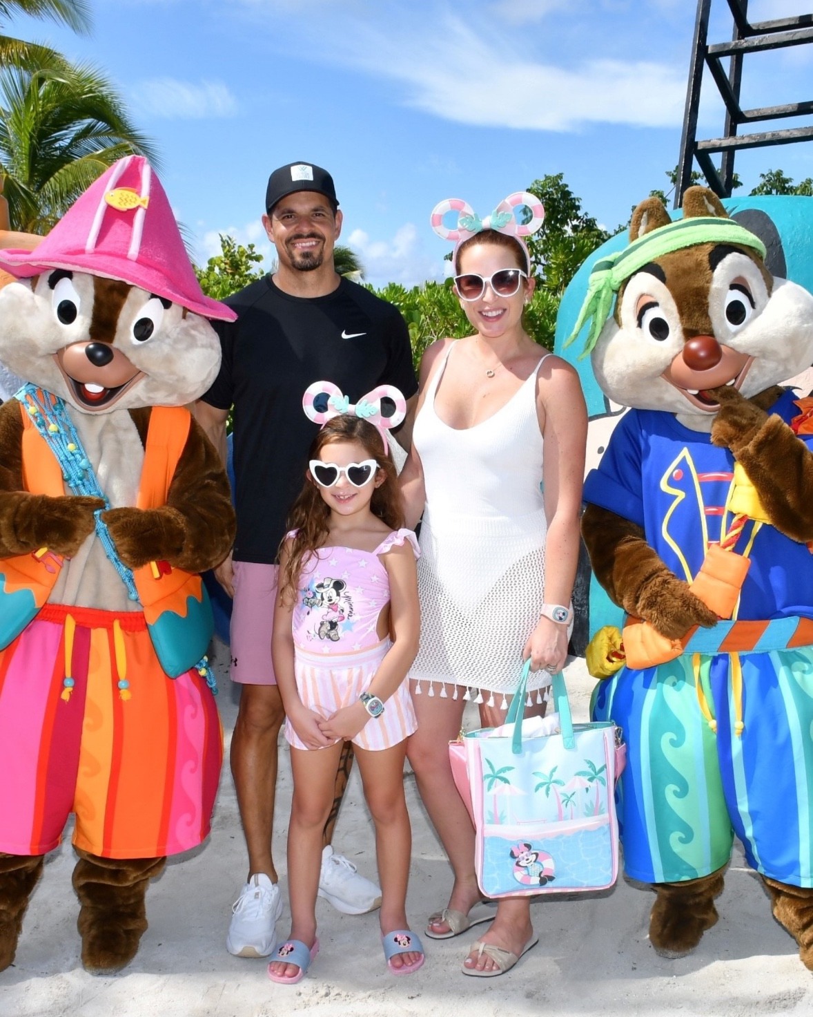 Castaway Cay day we went with a white and pink Minnie look. This is the private island in the Bahamas used by Disney cruises  My husband had a matching outfit but he did the 5K first so he got off in workout clothes and sneakers  

#LTKKids #LTKTravel #LTKSwim