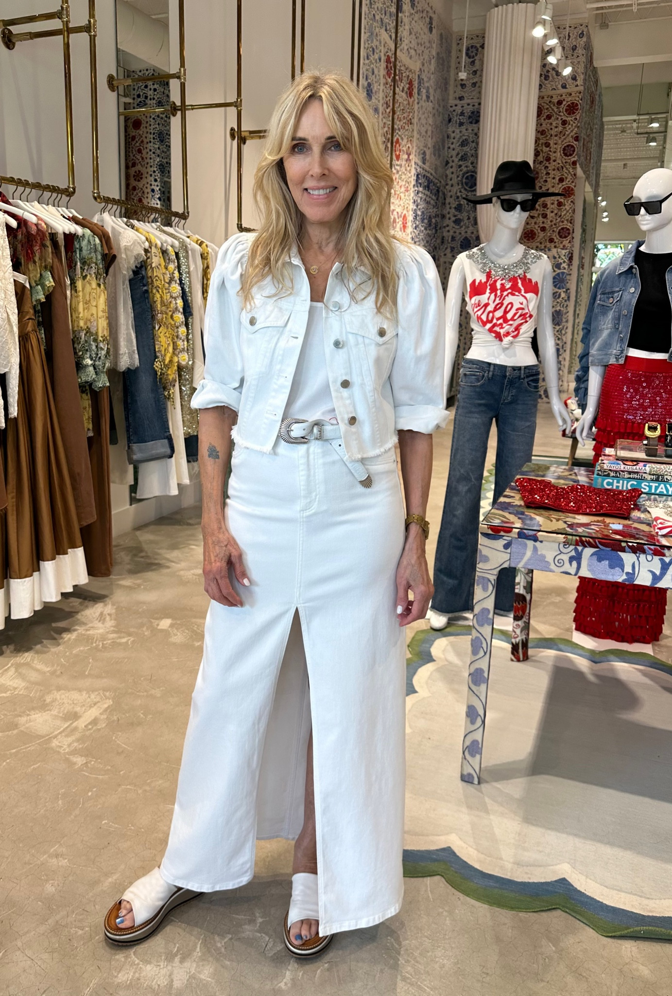 Everyone needs a long denim skirt for the summer!