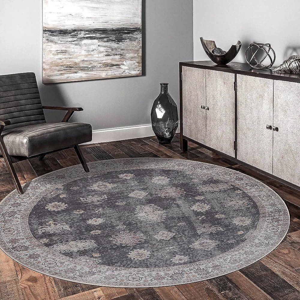 Adiva Rugs Machine Washable Area Rug with Non Slip Backing for Living Room, Bedroom, Bathroom, Ki... | Amazon (US)