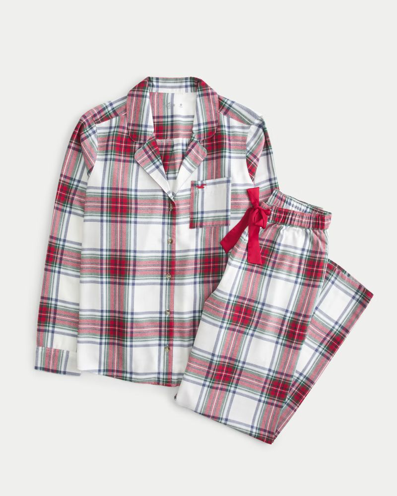 Flannel Shirt & Wide-Leg Pants Set | Hollister (US)