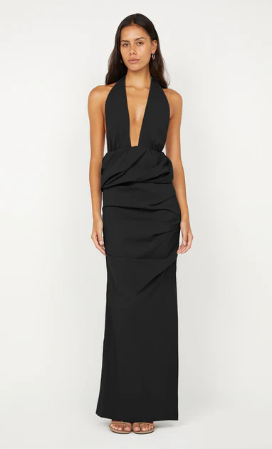 PRISCILLA BUBBLE MAXI DRESS - BLACK | Bec & Bridge (Global)
