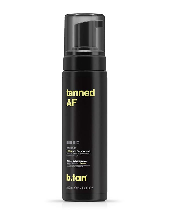 b.tan Darkest Self Tanner | Get Tanned - Fast, 1 Hour Sunless Tanner Mousse, No Fake Tan Smell, N... | Amazon (US)