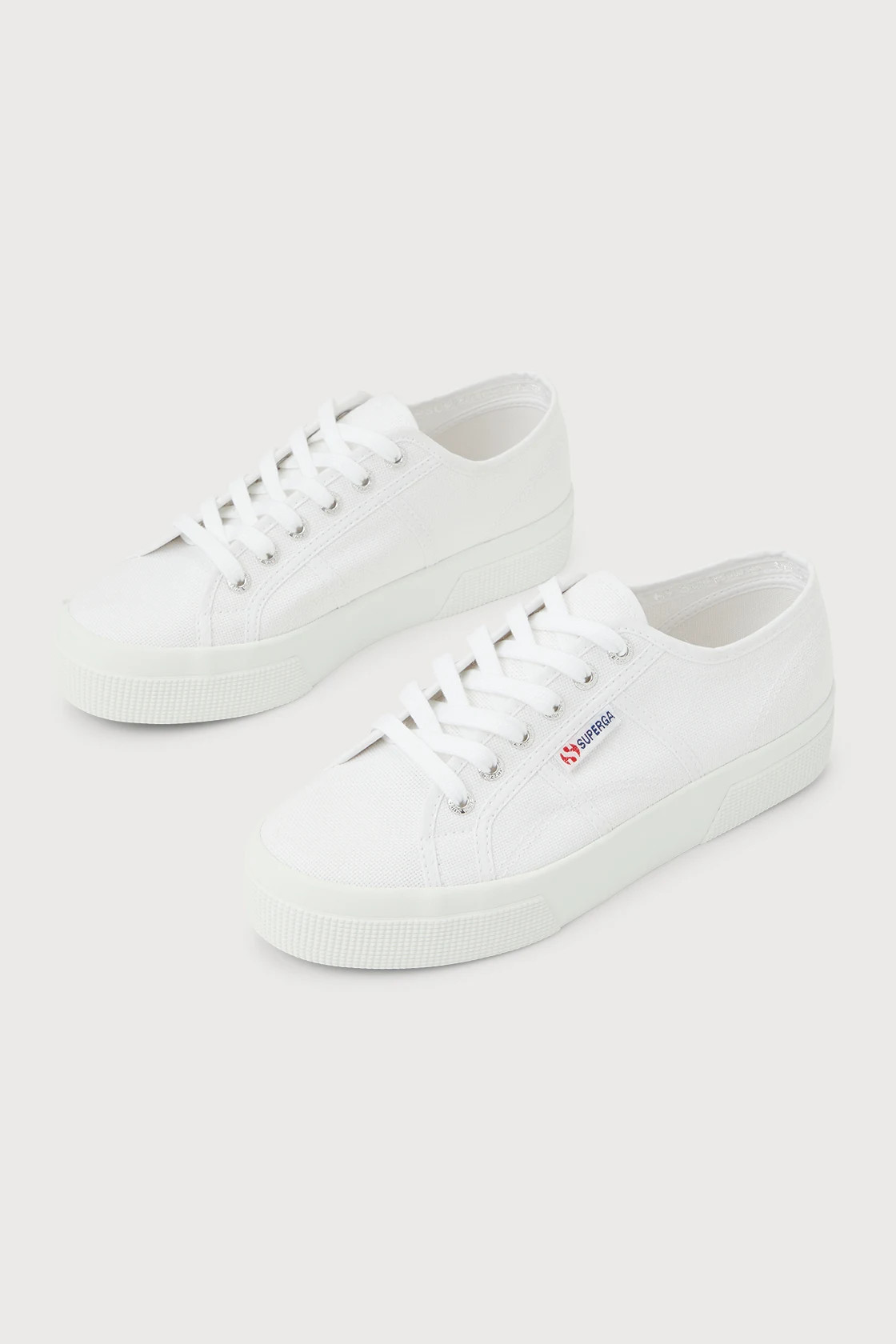 2740 White Canvas Platform Sneakers | Lulus (US)