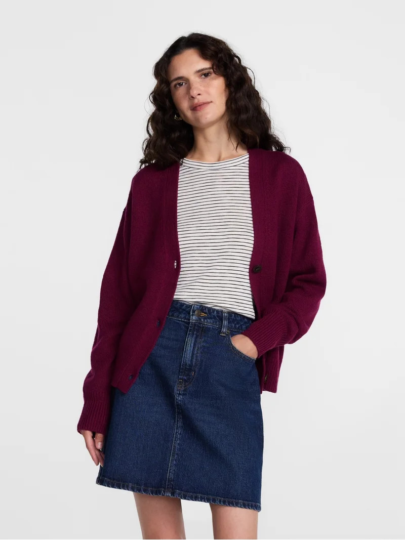 Scenario Women's Button Front Lightweight Cardigan, Sizes XS-XXXL | Walmart (US)