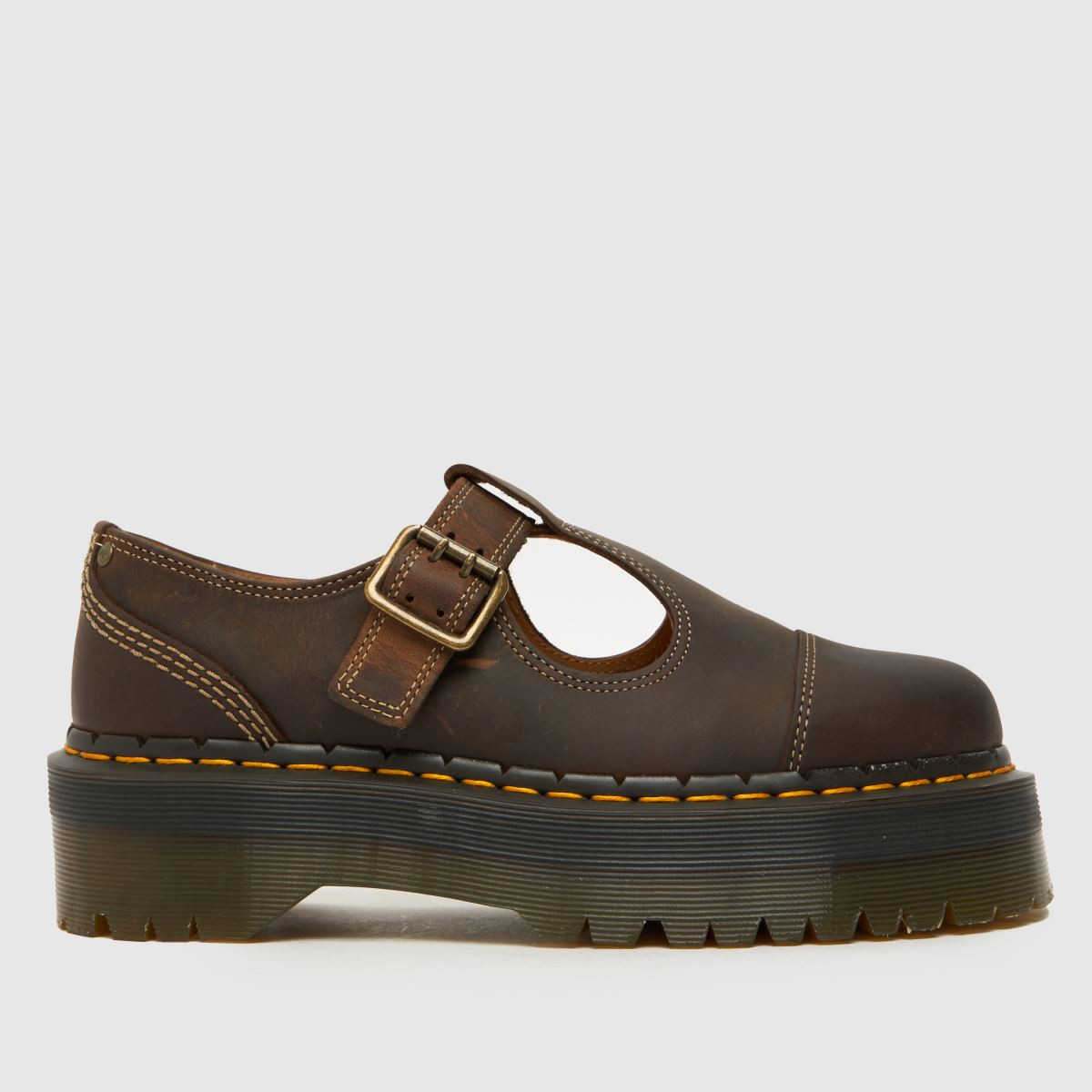Womens Dark Brown Dr Martens Bethan Mary Jane Flat Shoes | schuh | Schuh