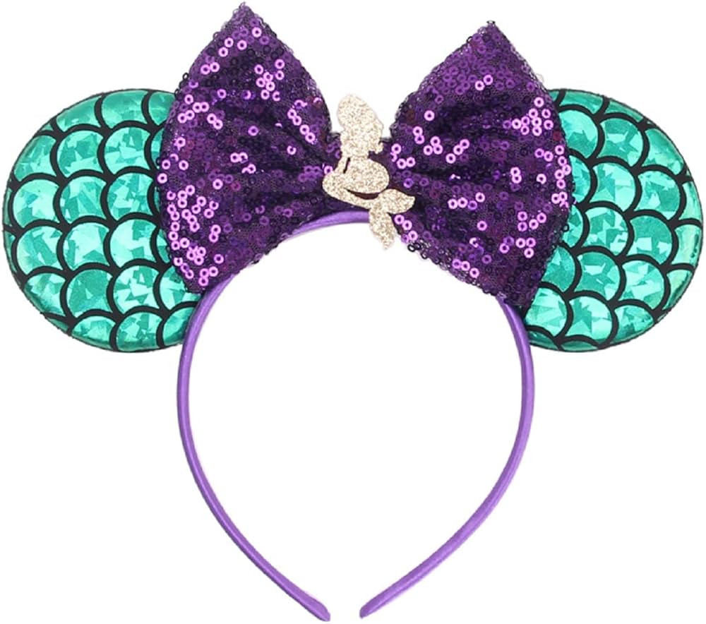 LSHDXD Mermaid Hairband, Green, Hand-made Headband with Adjustable Size, Hair Accessories for Mer... | Amazon (US)